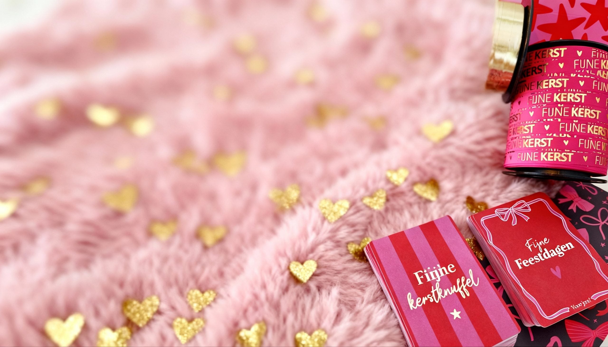 kerstkaartjes en lint