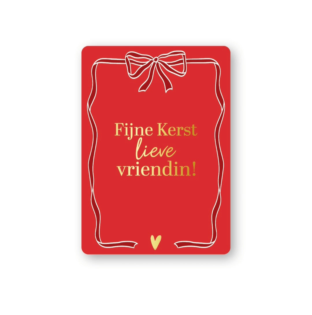 Cadeaukaartje -  Fijne Kerst Lieve Vriendin