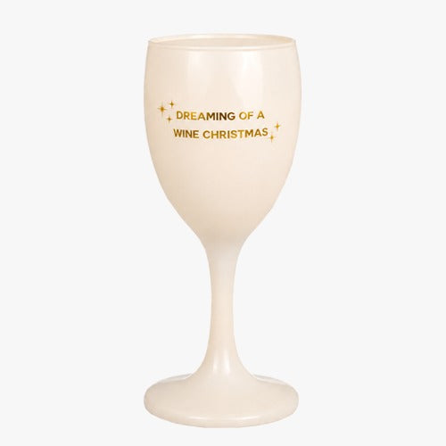 Dreaming of a wine Christmas kaars in wijnglas