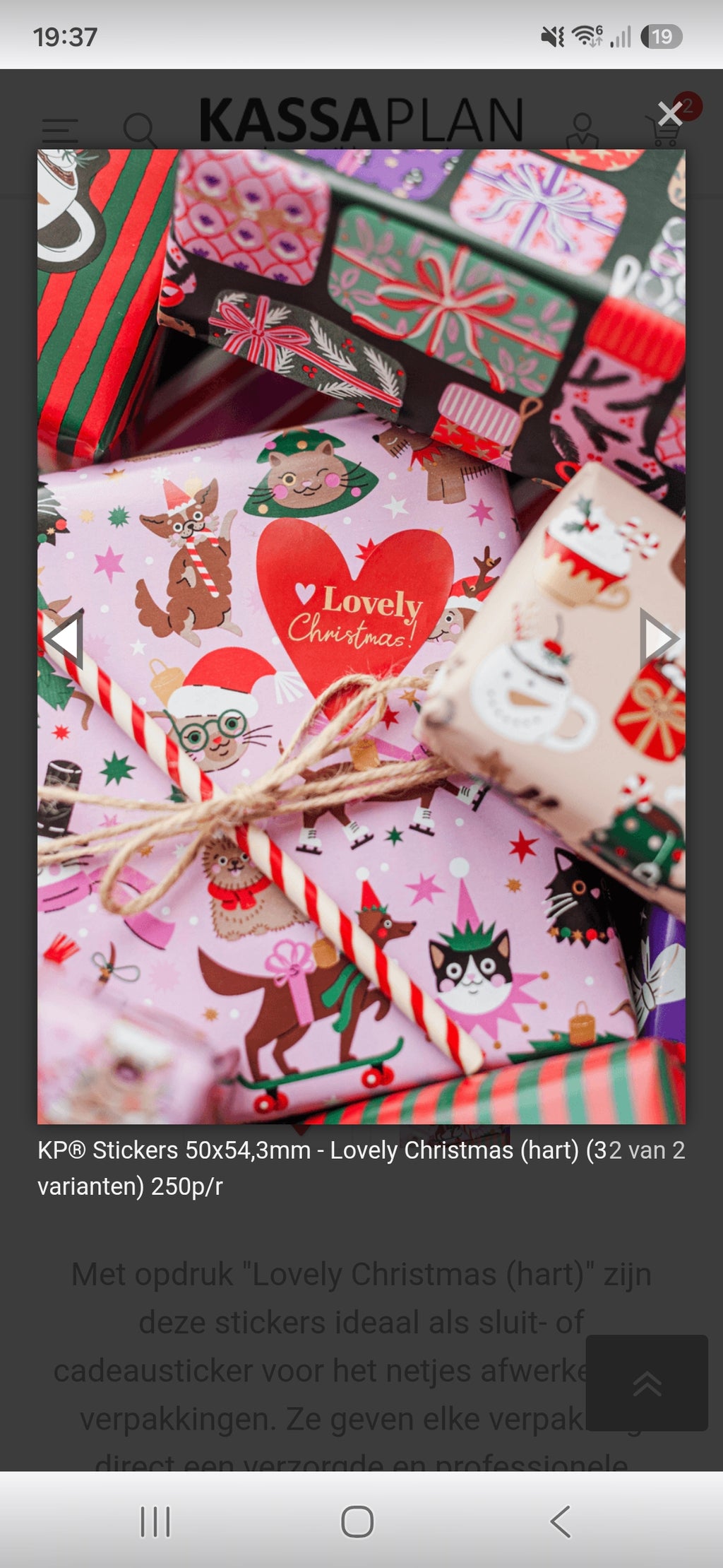 3 kerststickers -  Lovely Christmas