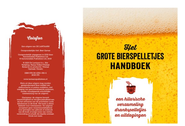 Het grote bierspelletjes handboek gevuld met hilarische spellen en uitdagingen colofon pagina