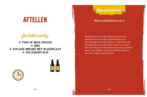 Het grote bierspelletjes handboek gevuld met hilarische spellen en uitdagingen uitlegpagina