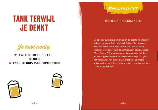 Het grote bierspelletjes handboek gevuld met hilarische spellen en uitdagingen uitlegpagina