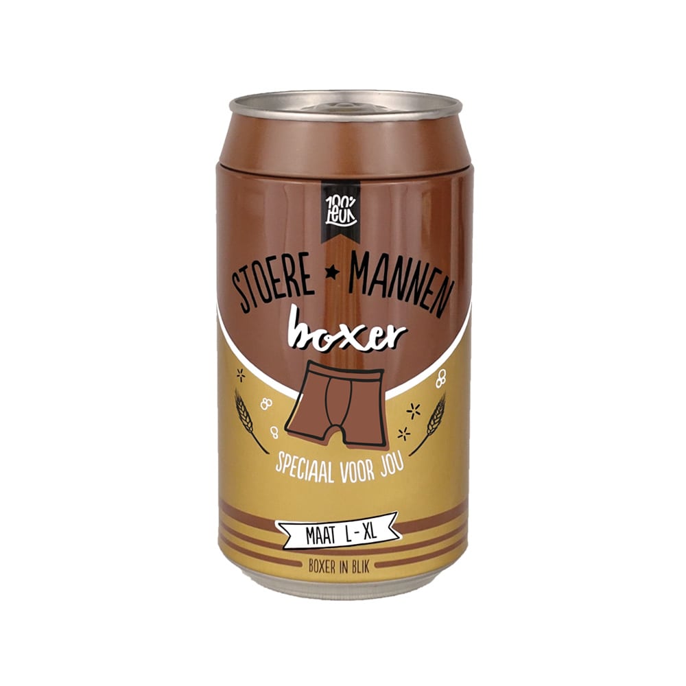 Blik met een stoere mannen boxer L/XL