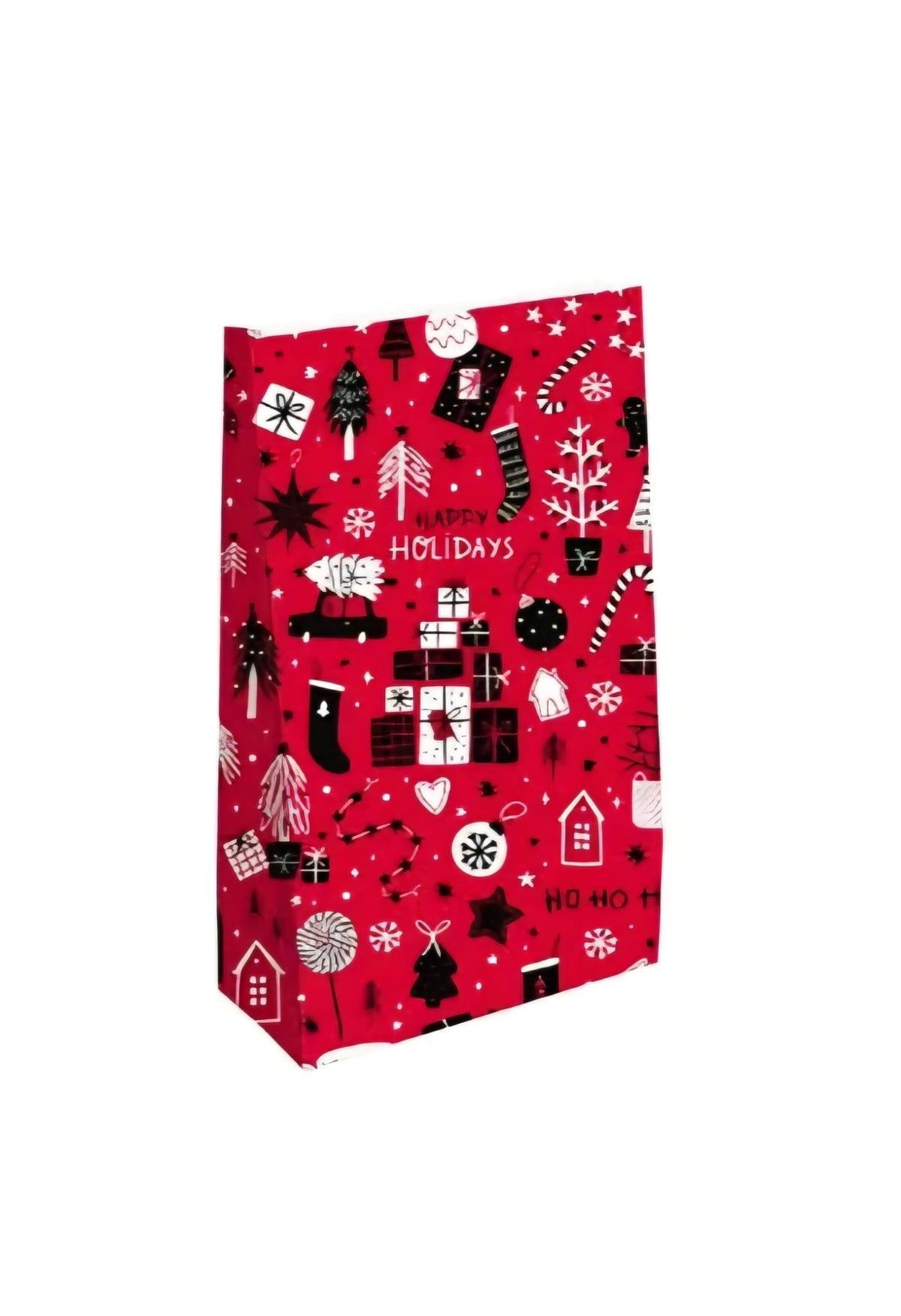 Geschenktüte mit Blockboden - Happy Holidays