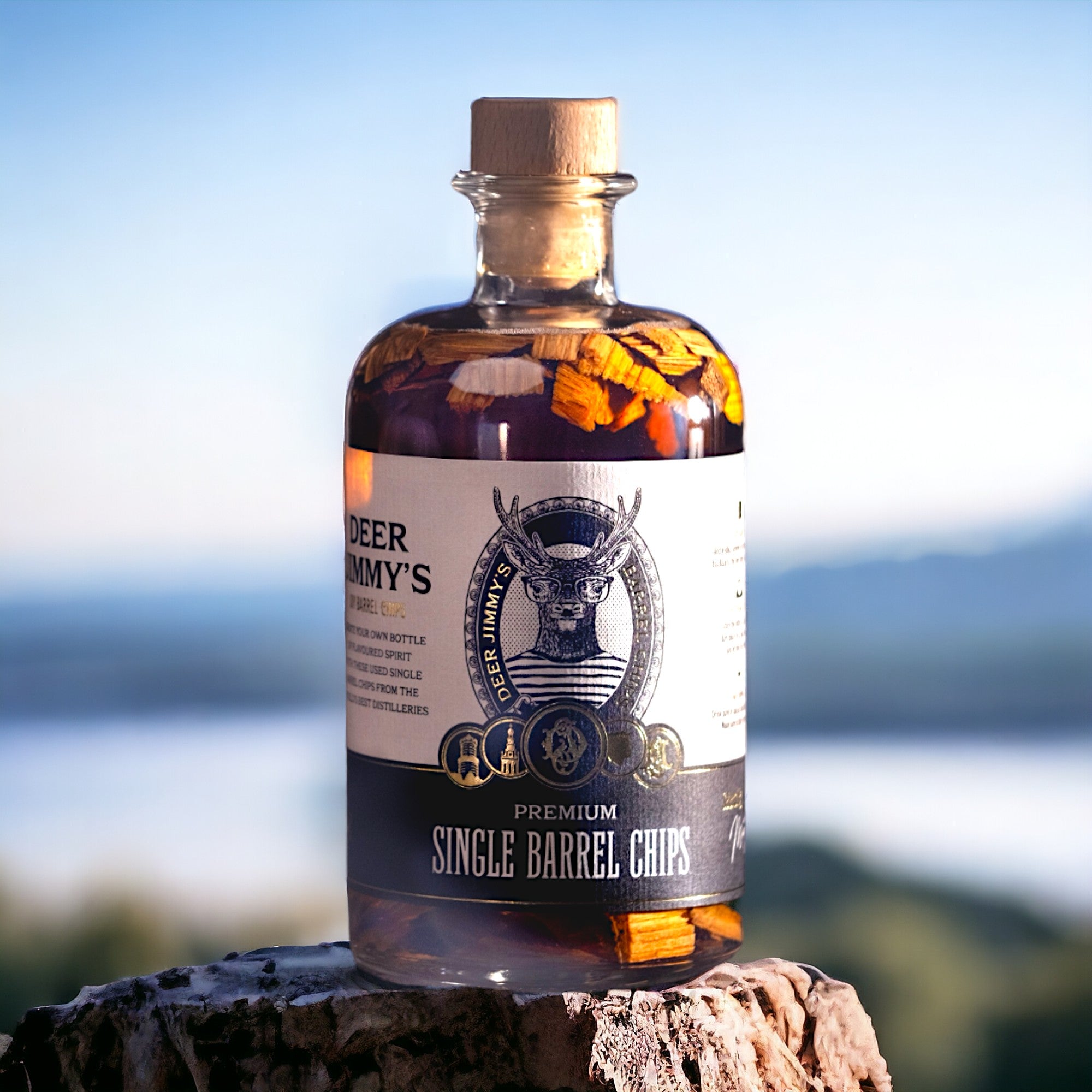 DIY whiskeyfles gevuld