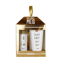 Giftset van harte meid met een bodymist en douchgel verpakt in een gouden verpakking