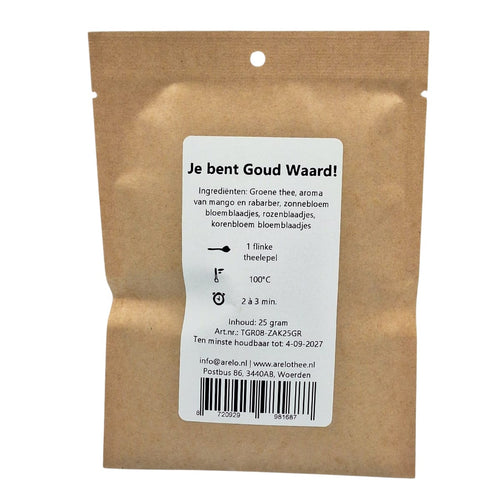 ingrediëntenlijst van losse thee jij bent goud waard