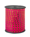 krullint roze met gouden hartjes