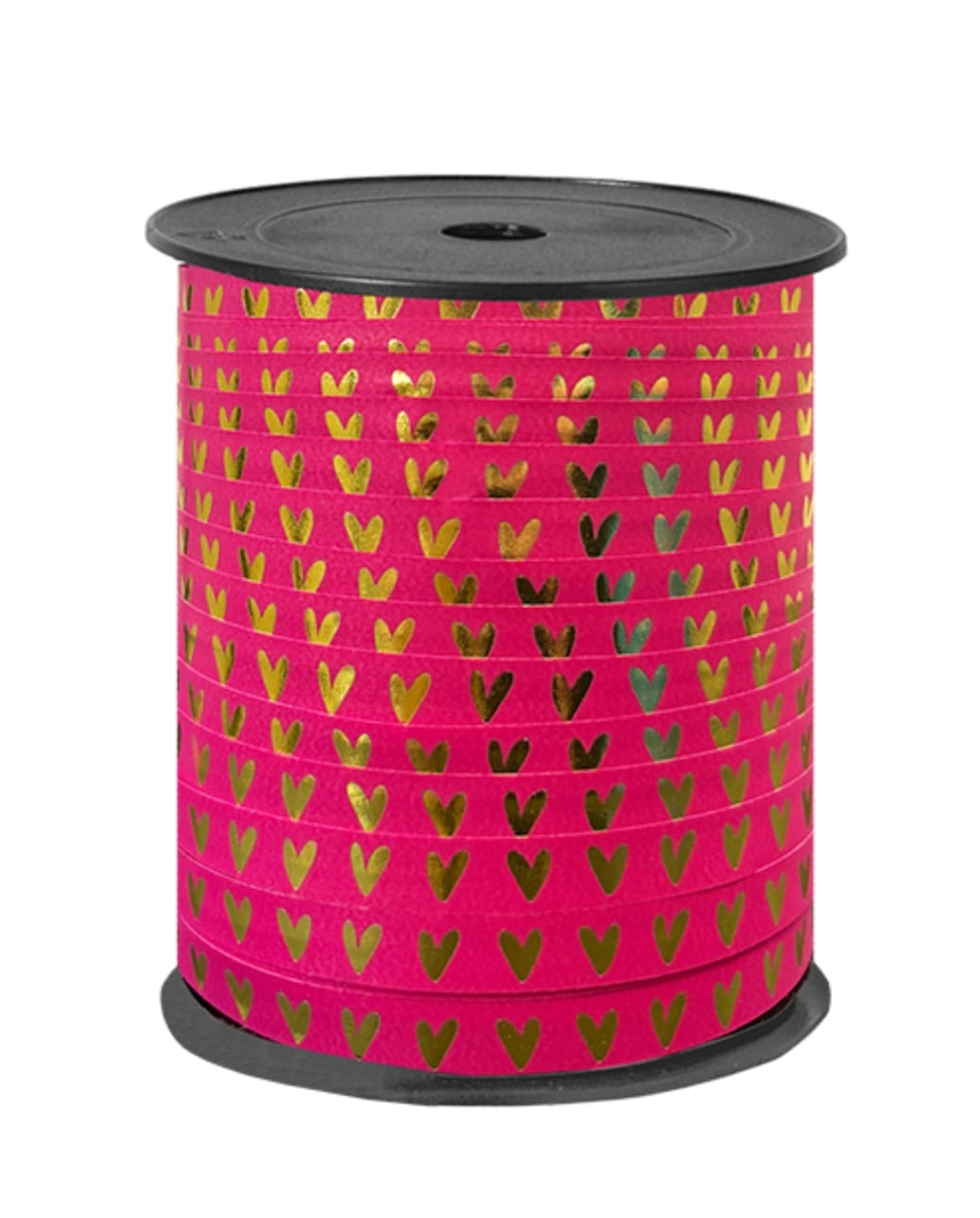 krullint roze met gouden hartjes