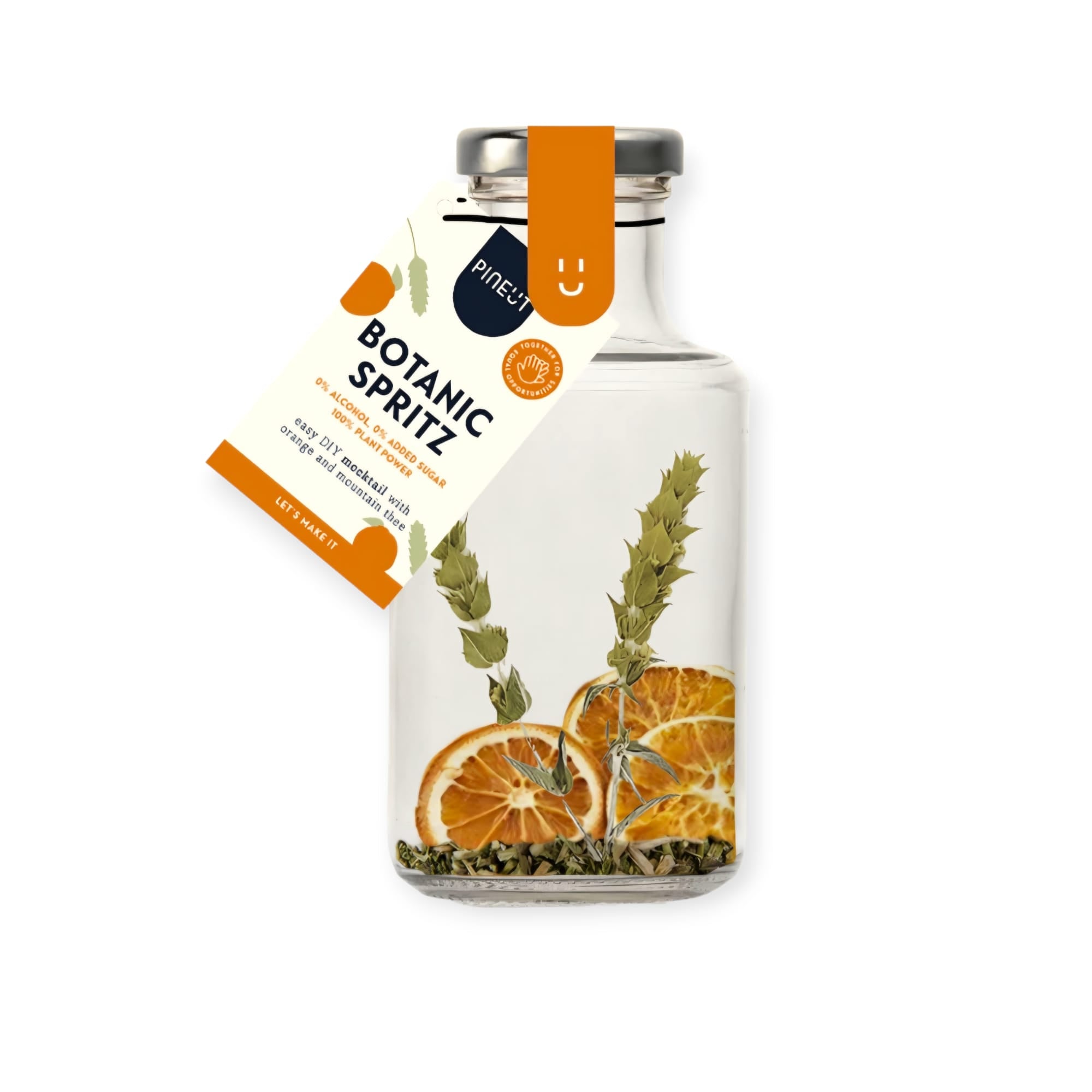 mocktail fles van glas met gedroogde kruiden