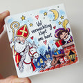 Sinterklaas Tegeltje - Vol verwachting klopt ons hart