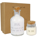 giftset bestaande uit badzout en een sojawaskaarsje 