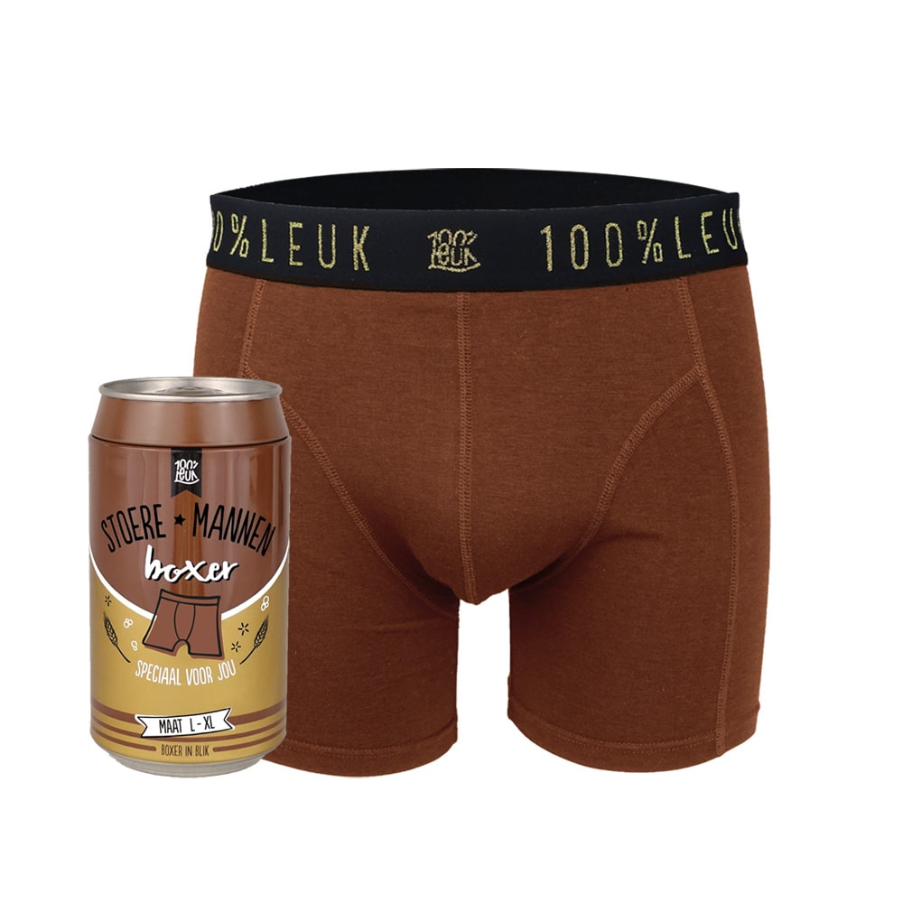 Blik met een stoere mannen boxer L/XL