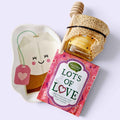 Cadeau juf - Vrolijke theetip met thee en honing