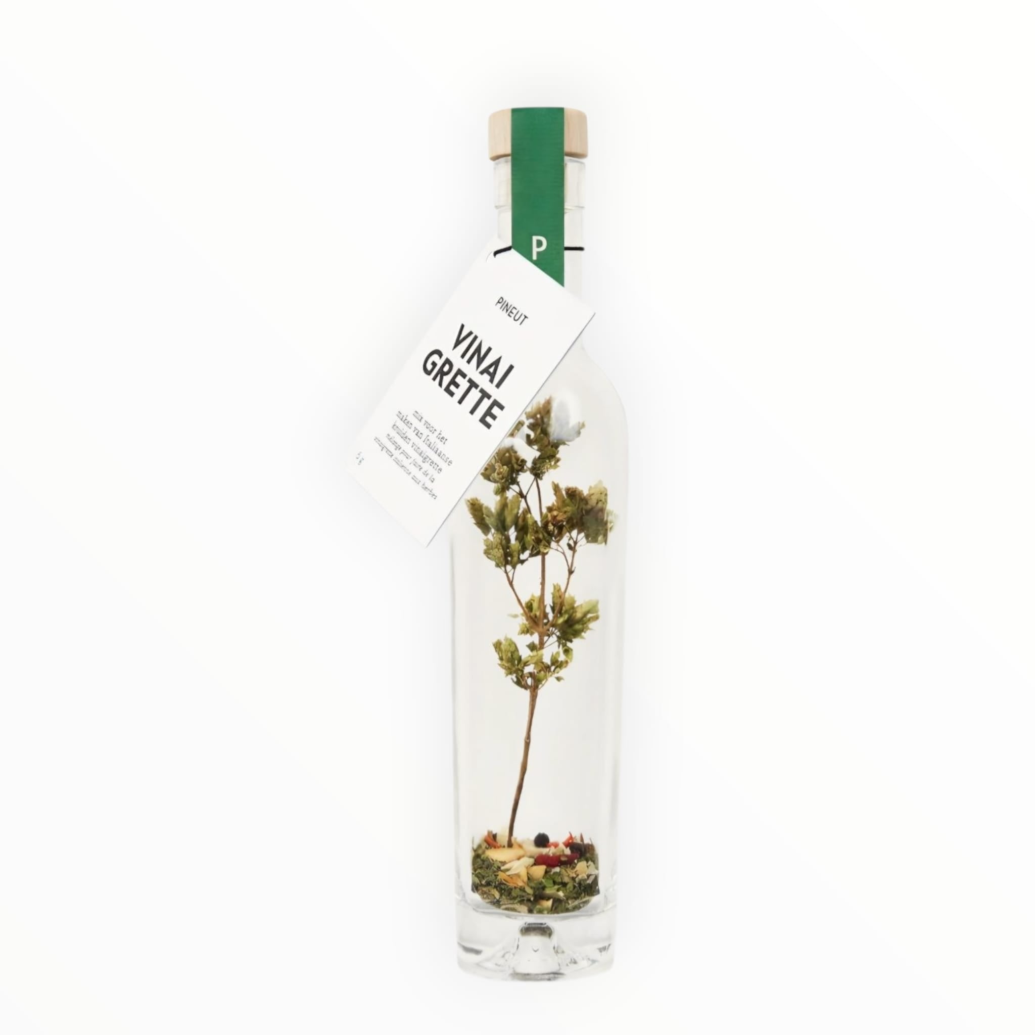 DIY glazen fles vinaigrette met italiaanse kruiden