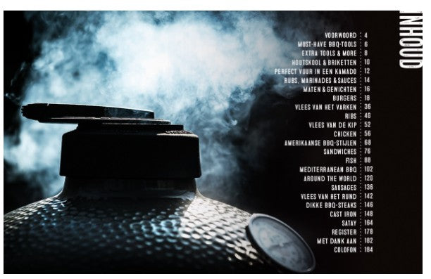Vuur & Rook world's best BBQ kookboek inhoudspagina