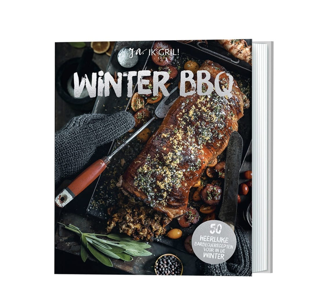 Kookboek met de tekst winter bbq