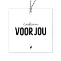 vierkant minikaartje met de tekst een cadeau voor jou
