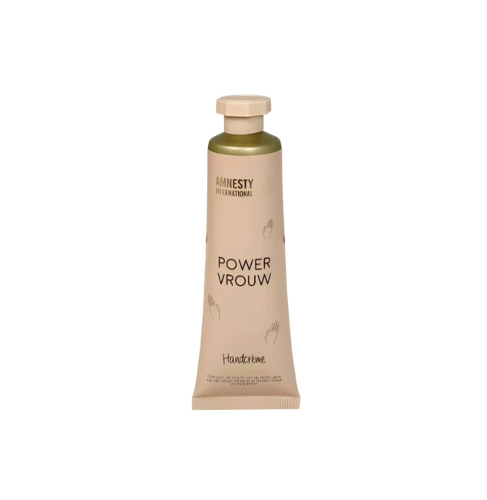 handcreme met de tekst powervrouw, vegan en dierproefvrij