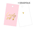 minikaartje roze met tekst lovely gift