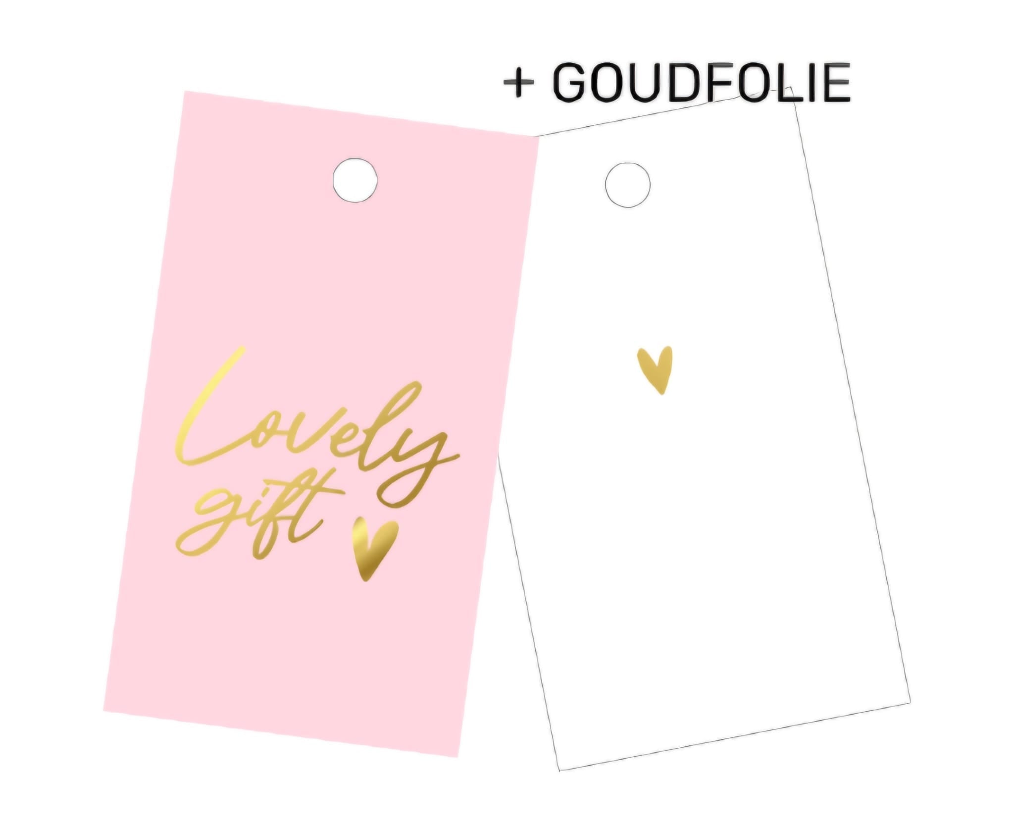 minikaartje roze met tekst lovely gift