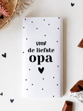 voor de liefste opa chocolade reep rechthoekig
