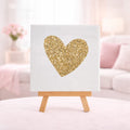 witte tegel met goud hartje