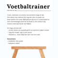 wit keramieken tegeltje met de woordenboek tekst over een voetbaltrainer