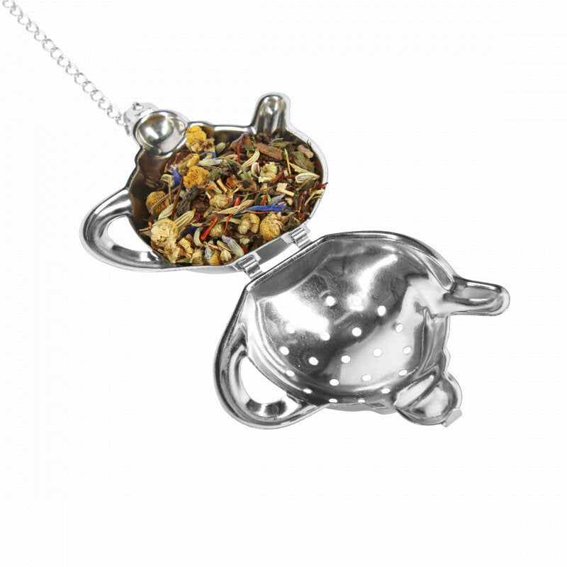 theefilter in de vorm van een theepot