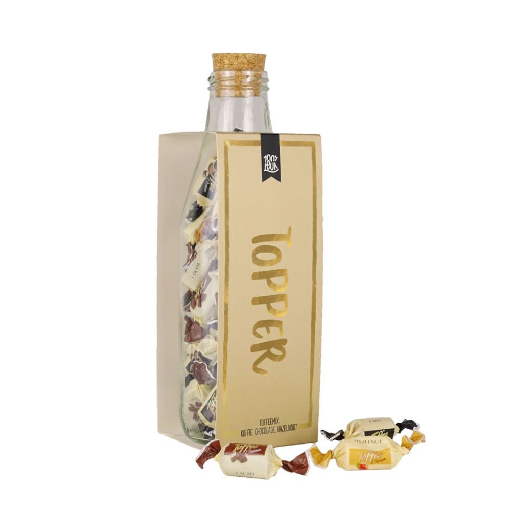 Candy bottle with toffees - Topper