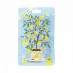 Je bent het waard complimenten thee in een zak