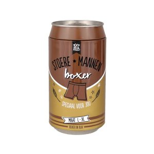 Stoere mannen boxershort met de tekst 100% leuk en in de kleur roest