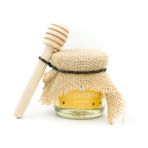Honingpotje met honinglepel 50 gram gevuld met acacia honing
