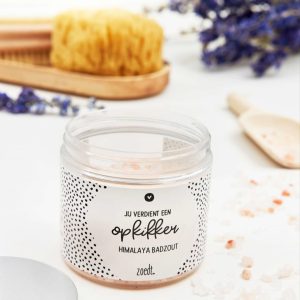 Pot himalaya badzout met de tekst Jij verdient een opkikker