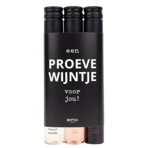 Proevewijntje - 3 soorten wijn in tube om een heerlijke wijnproeverij mee te houden