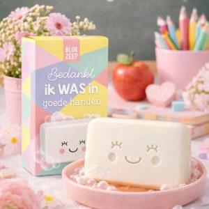 zeep voor de juf